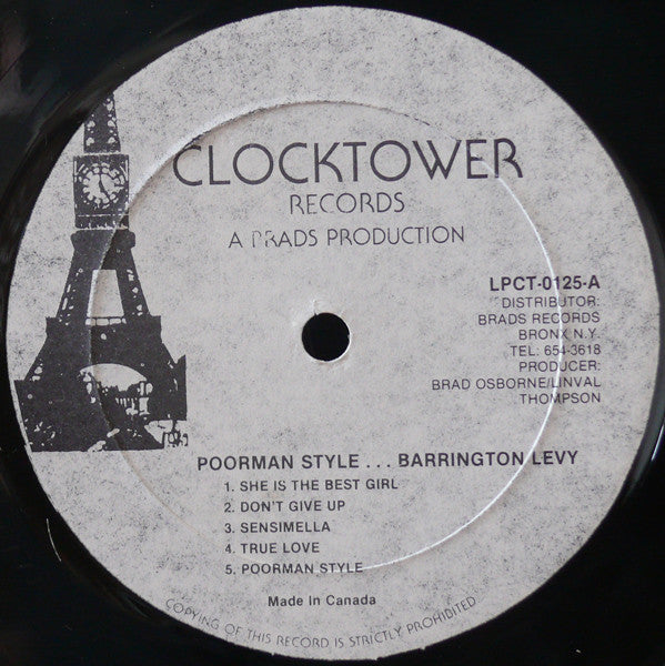 Barrington Levy : Poorman Style (LP, Album)