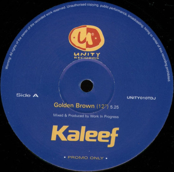 Kaleef : Golden Brown (12", Promo)
