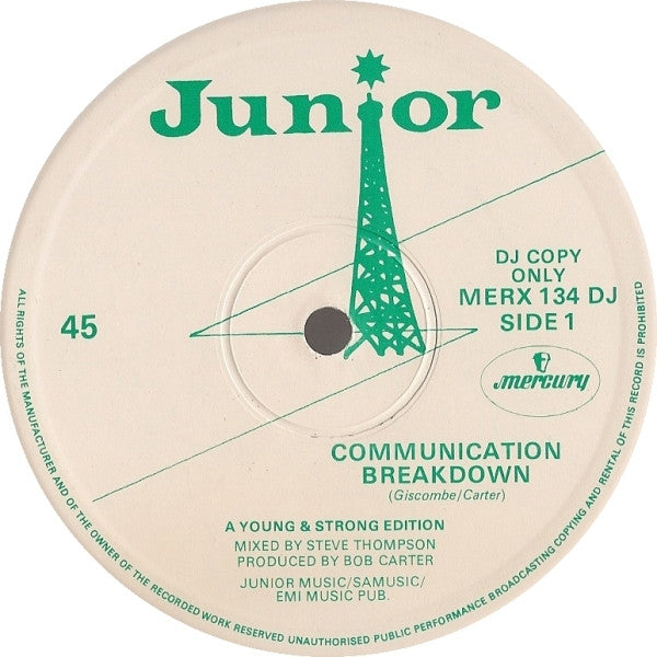 Junior (2) : Communication Breakdown (12", Promo)