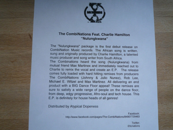 The CombiNations (5) Featuring Charlie Hamilton (3) : Nulungkwana (12")