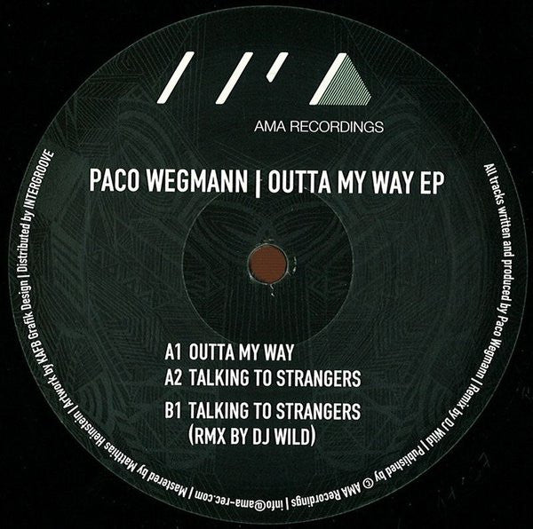 Paco Wegmann : Outta My Way EP (12", EP)