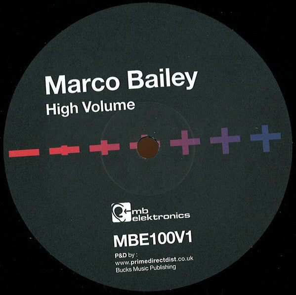 Marco Bailey : High Volume (12")