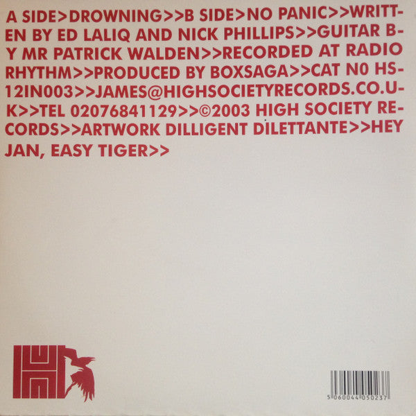 Ed Laliq : Drowning / No Panic (12", Promo)