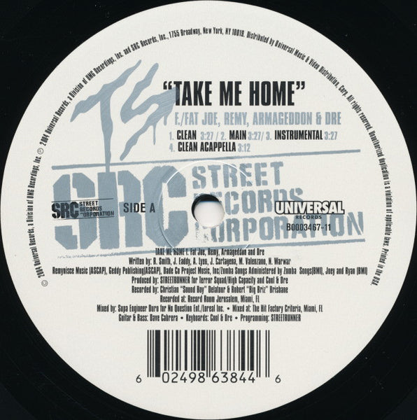 Terror Squad : Take Me Home / Let Them Things Go (12")