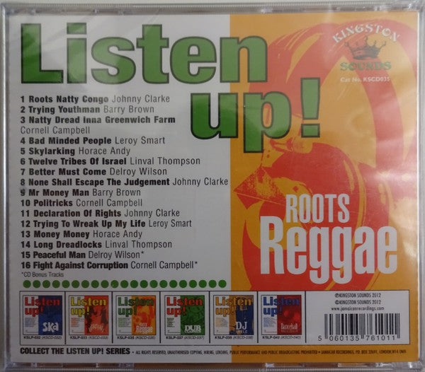 Various : Listen Up! Roots Reggae (CD, Comp)