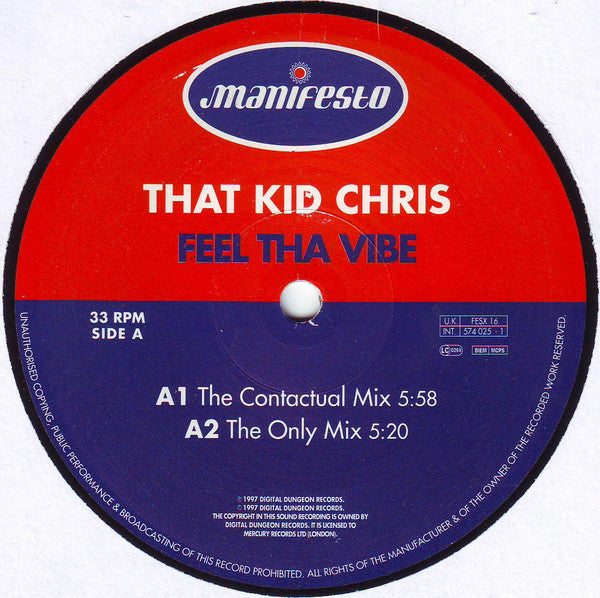 That Kid Chris : Feel Tha Vibe (12", Single)