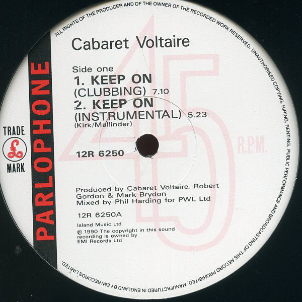 Cabaret Voltaire : Keep On (12", Single)