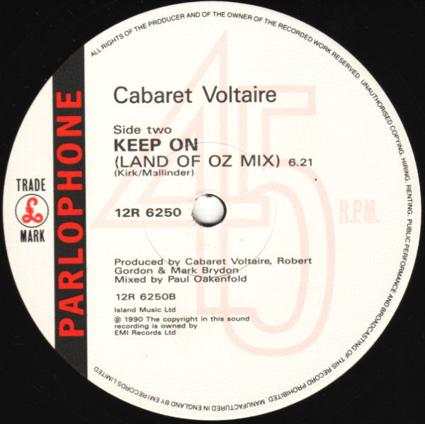 Cabaret Voltaire : Keep On (12", Single)