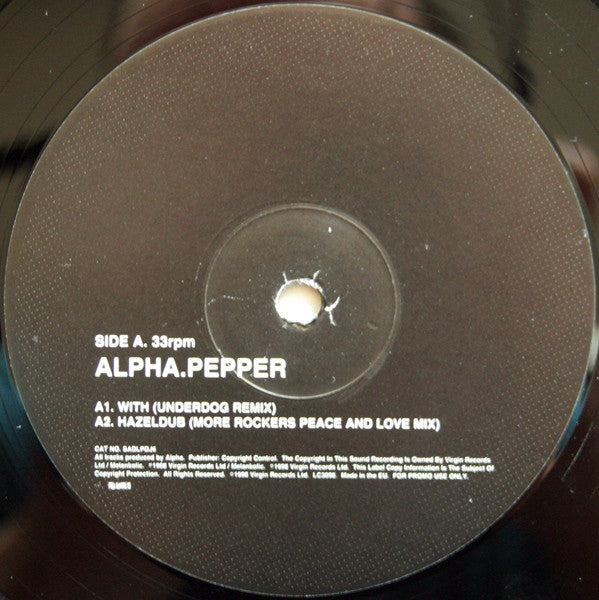Alpha : Pepper (12", Promo)