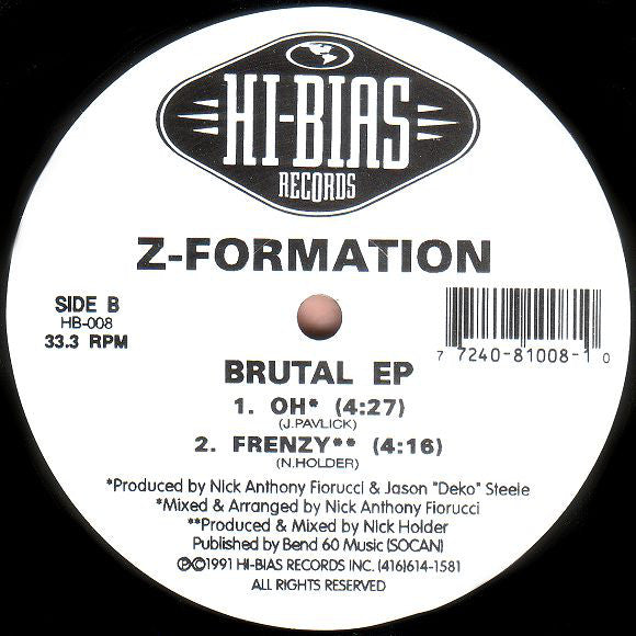 Z-Formation : Brutal EP (12", EP)