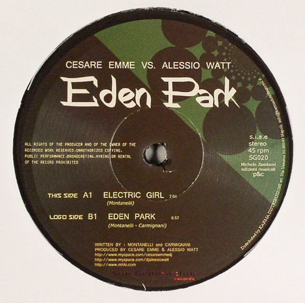 Cesare Emme vs Alessio Watt : Eden Park (12")