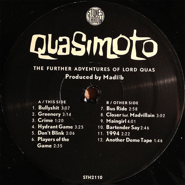 Quasimoto : The Further Adventures Of Lord Quas (2xLP, Album)