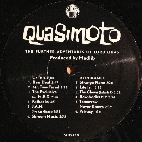 Quasimoto : The Further Adventures Of Lord Quas (2xLP, Album)