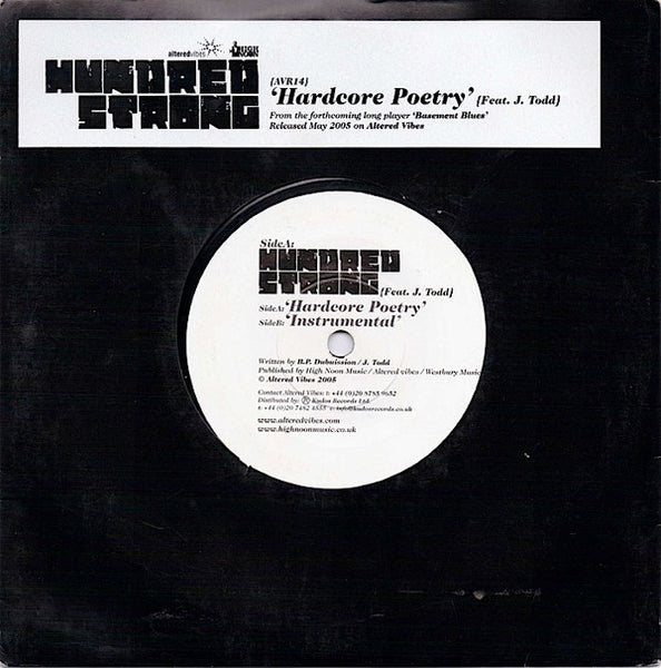 Hundred Strong : Hardcore Poetry (7", Single)