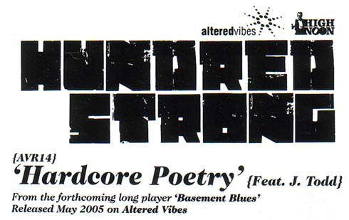 Hundred Strong : Hardcore Poetry (7", Single)