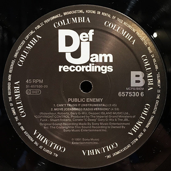 Public Enemy : Can't Truss It (12")
