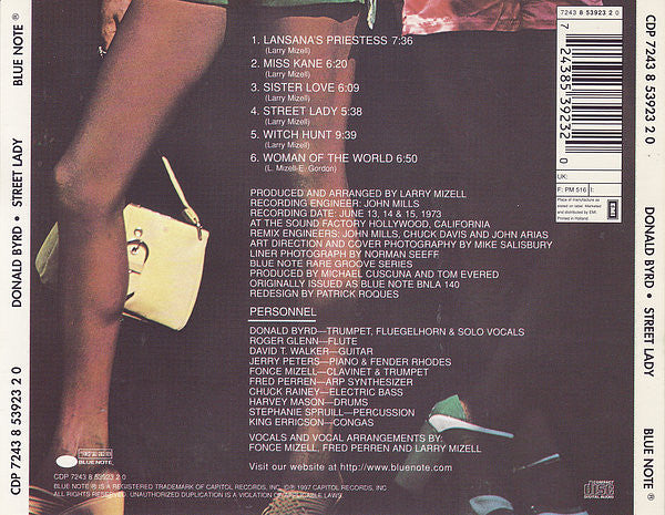 Donald Byrd : Street Lady (CD, Album, RE)