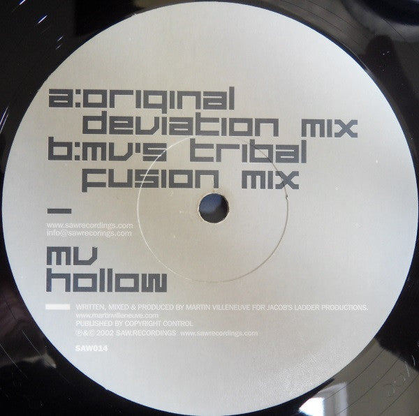 Martin Villeneuve : Hollow (12")