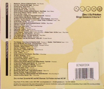 DJ Zinc & DJ Friction : Bingo Sessions Volume 1 (2xCD, Comp, Mixed)