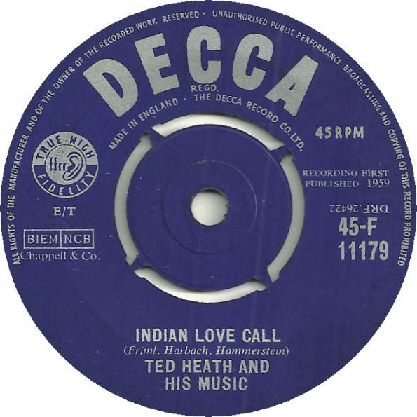 Ted Heath And His Music : Swinging Ghosts / Indian Love Call (7", Single)