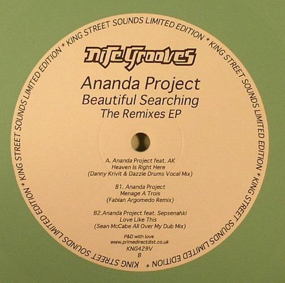 The Ananda Project : Beautiful Searching The Remixes Ep (12", EP, Ltd, Gre)