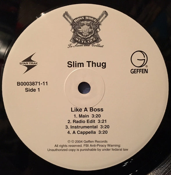 Slim Thug : Like A Boss (12")