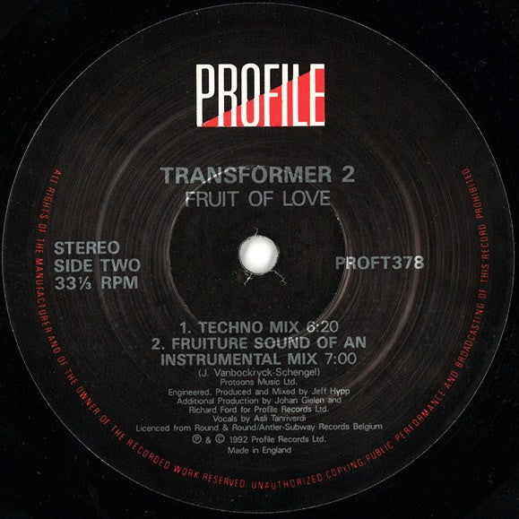 Transformer 2 : Fruit Of Love (12")