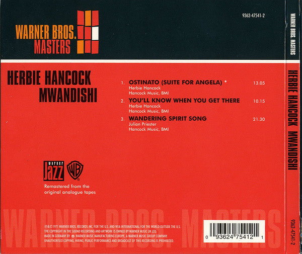 Herbie Hancock : Mwandishi (CD, Album, RE, Dig)