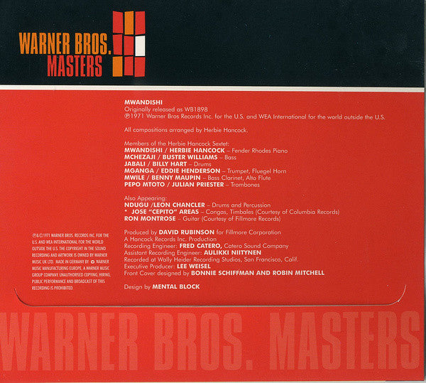 Herbie Hancock : Mwandishi (CD, Album, RE, Dig)