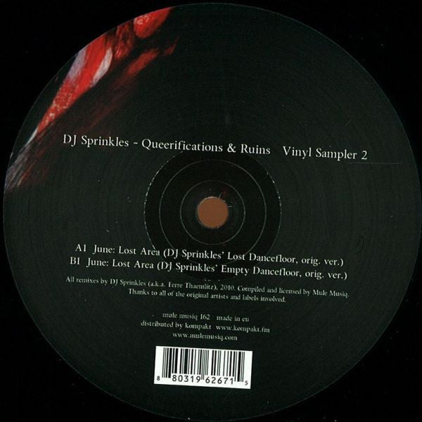DJ Sprinkles : Queerifications & Ruins Vinyl Sampler 2 (12", Smplr)