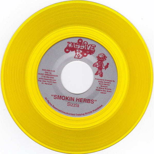 Sizzla / Choppa Chop : Smokin Herbs / Burn A Hypocrit (7", Yel)