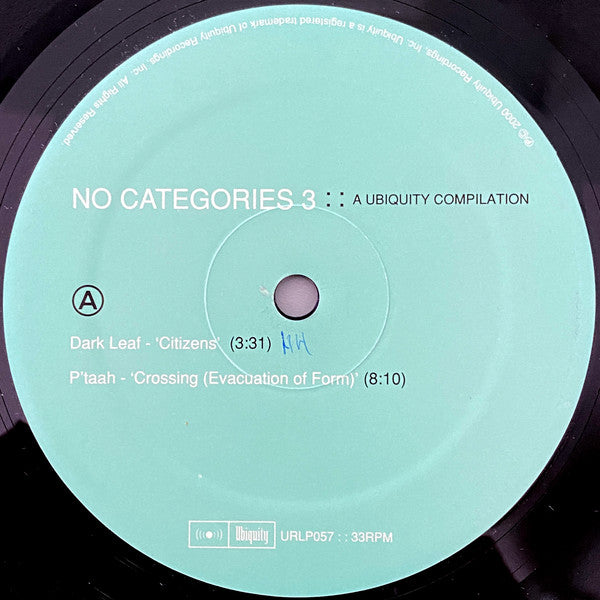 Various : No Categories 3 :: A Ubiquity Compilation (2x12", Album, Comp)