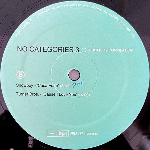 Various : No Categories 3 :: A Ubiquity Compilation (2x12", Album, Comp)