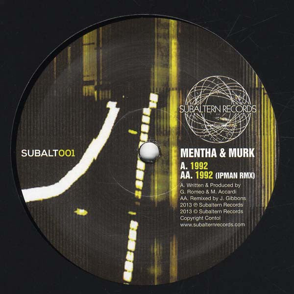 Mentha (2) & Murk (5) : 1992 (12")
