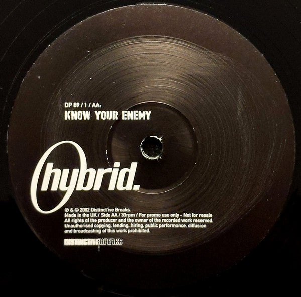 Hybrid : Visible Noise / Know Your Enemy (12", Promo)