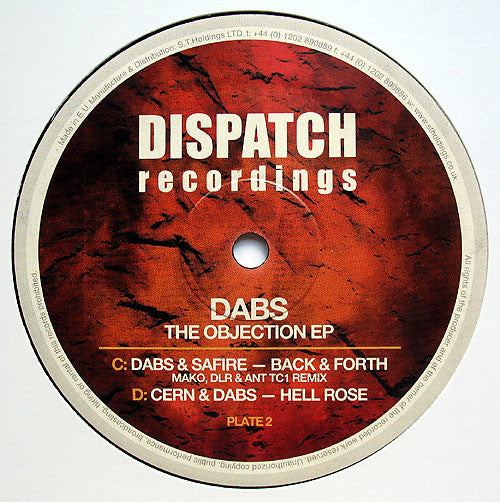 Dabs : The Objection EP (Plate 2) (12")