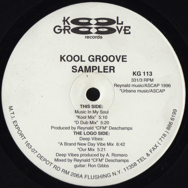 Reynald Deschamps / Deep Vibes : Kool Groove Sampler (12", Smplr)