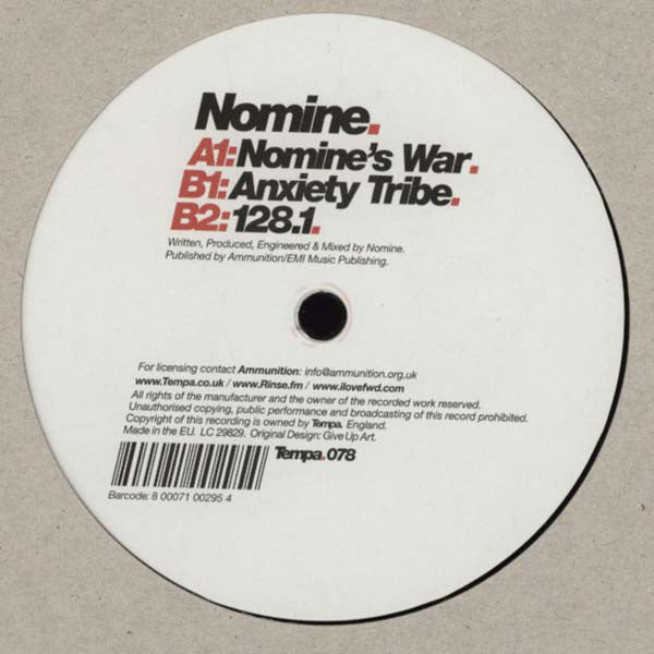Nomine : Nomine's War (12")
