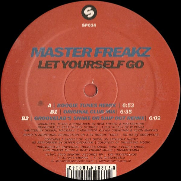 Master Freakz : Let Yourself Go (12")