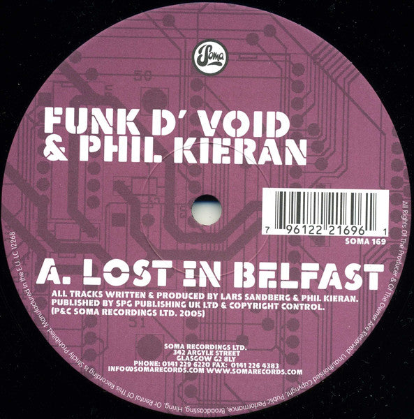 Funk D'Void & Phil Kieran : Lost In Belfast / Black Worm (12")