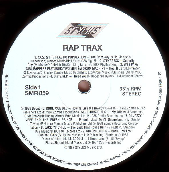 Various : Rap Trax! (LP, Comp, Gat)