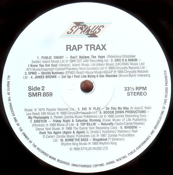 Various : Rap Trax! (LP, Comp, Gat)