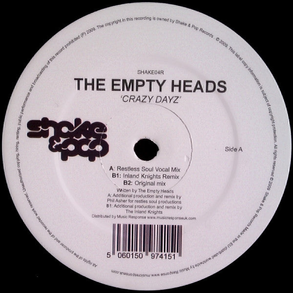 The Empty Heads (2) : Crazy Dayz (12")