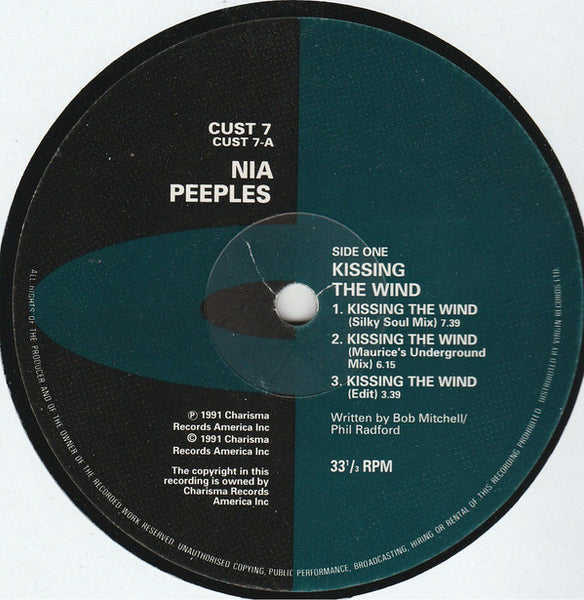 Nia Peeples : Kissing The Wind (12", Single)