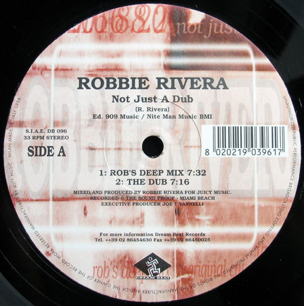 Robbie Rivera : Not Just A Dub (12")