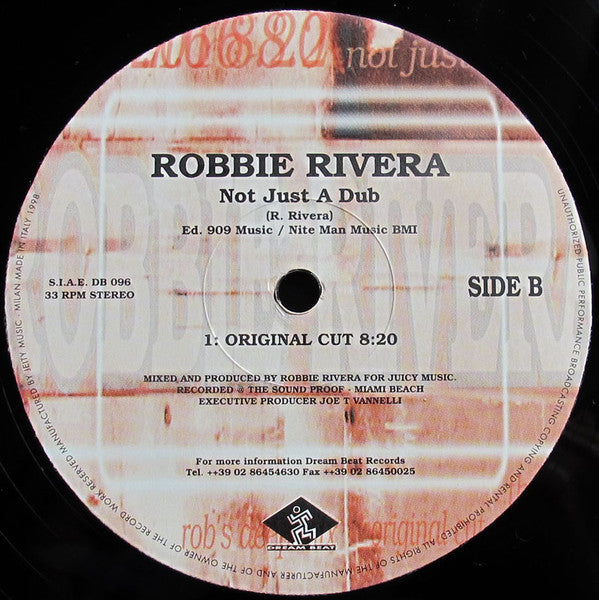 Robbie Rivera : Not Just A Dub (12")