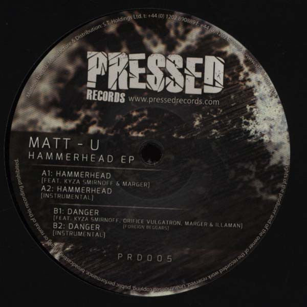 Matt U : Hammerhead EP (12", EP)