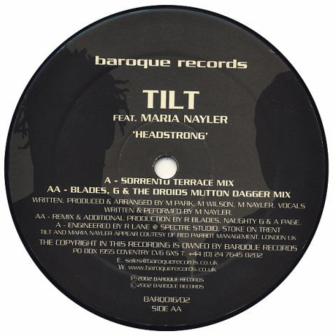 Tilt Feat. Maria Nayler : Headstrong (12")