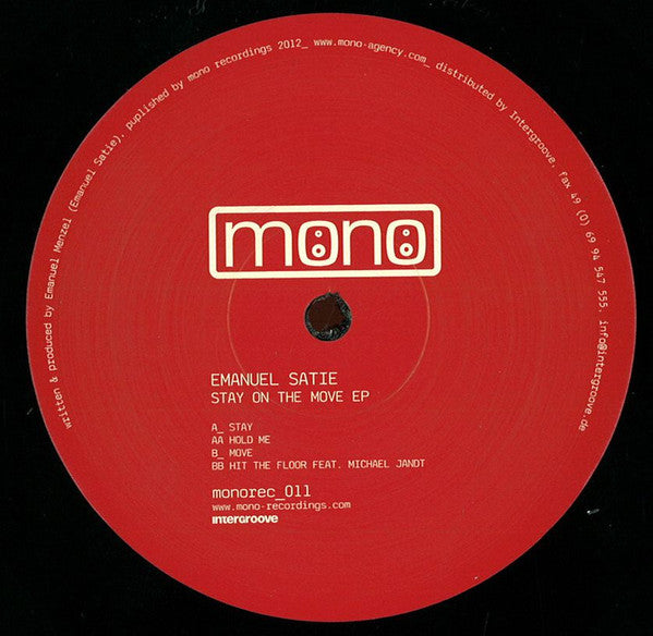 Emanuel Satie : Stay On The Move Ep (12")