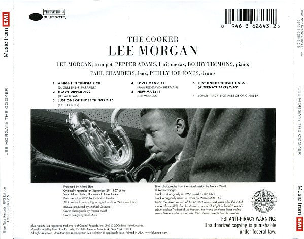 Lee Morgan : The Cooker (CD, Album, RE, RM)